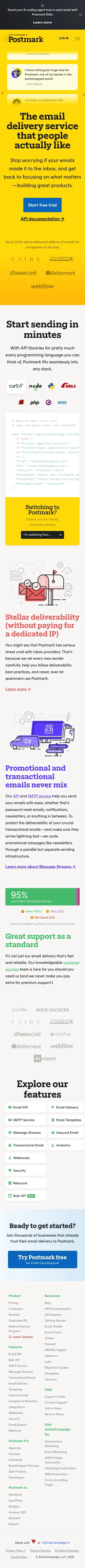 postmarkapp.com on mobile