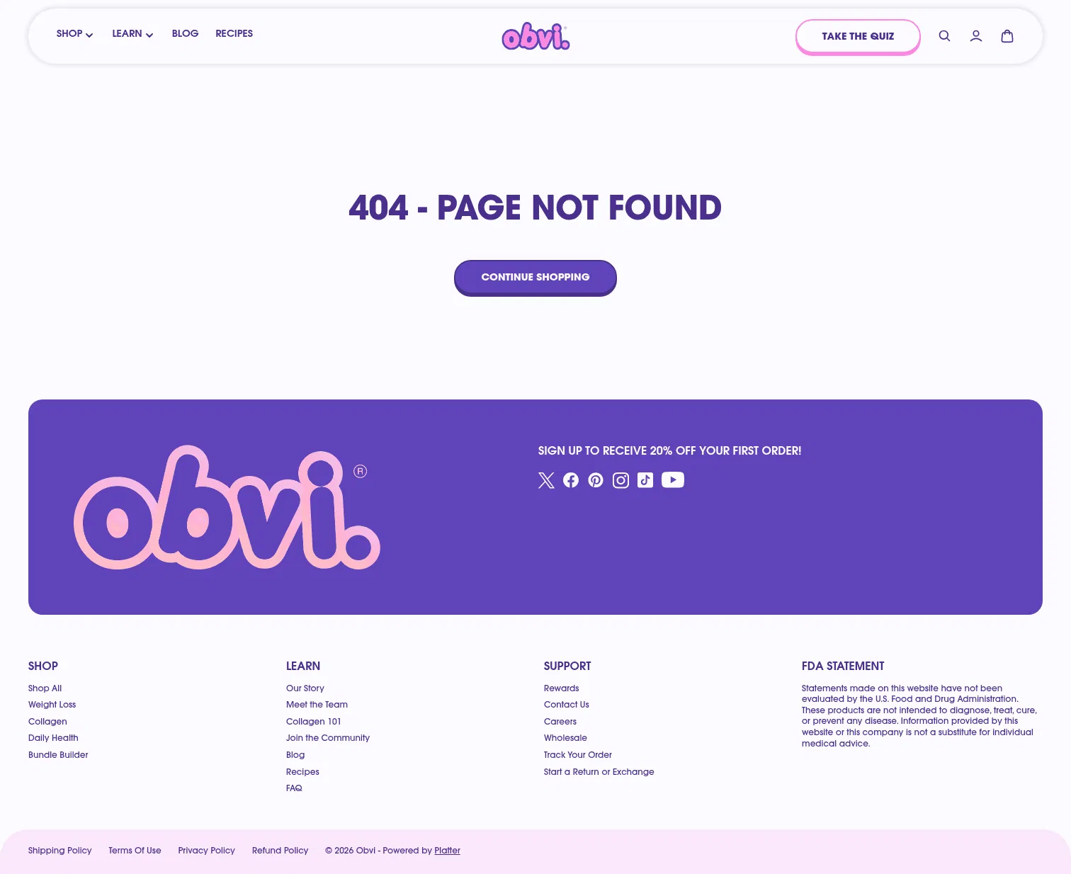 myobvi.com/pages/glp1-alternative on desktop, full screenshot
