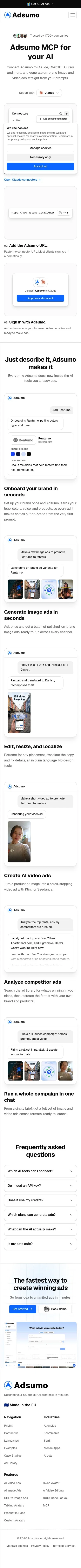 adsumo.ai/mcp on mobile