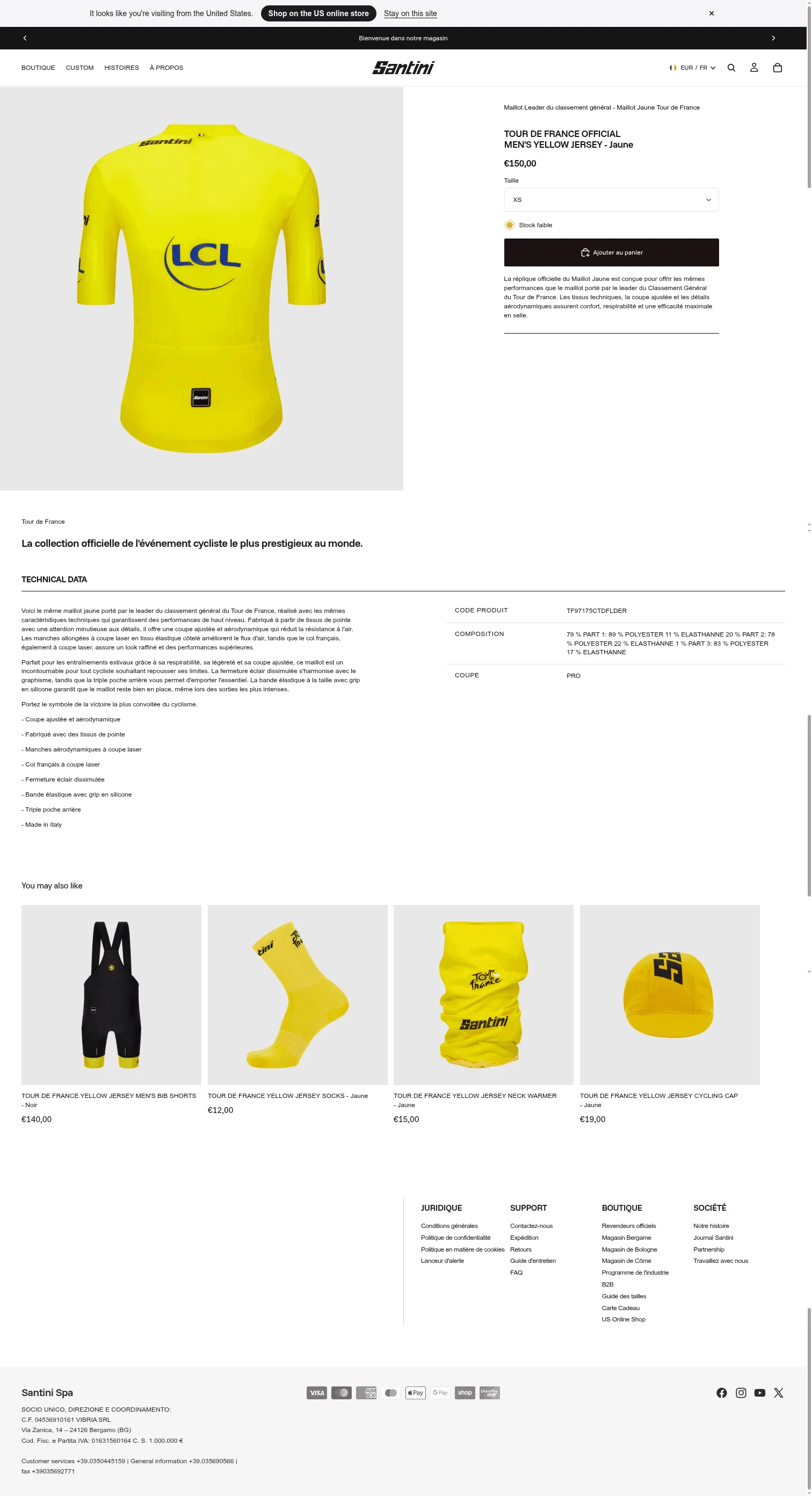 santinicycling.com/fr/tour-de-france-official/tour-de-france-maillot-jaune-officiel-6834.html on desktop