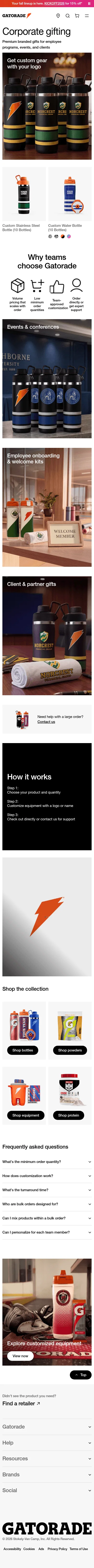 gatorade.com/corporate-gifting on mobile