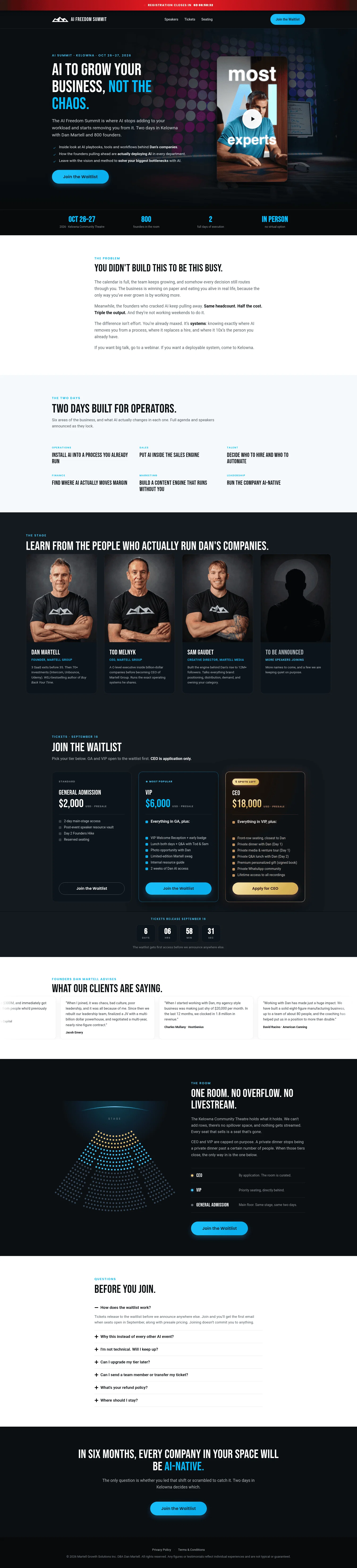 Dan martell landing page