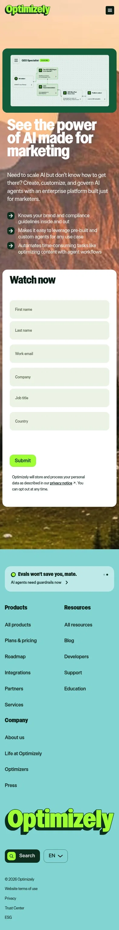optimizely.com/field-notes/opal-demo on mobile