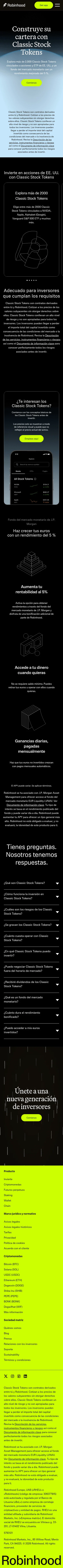 robinhood.com/eu/es/invest on mobile