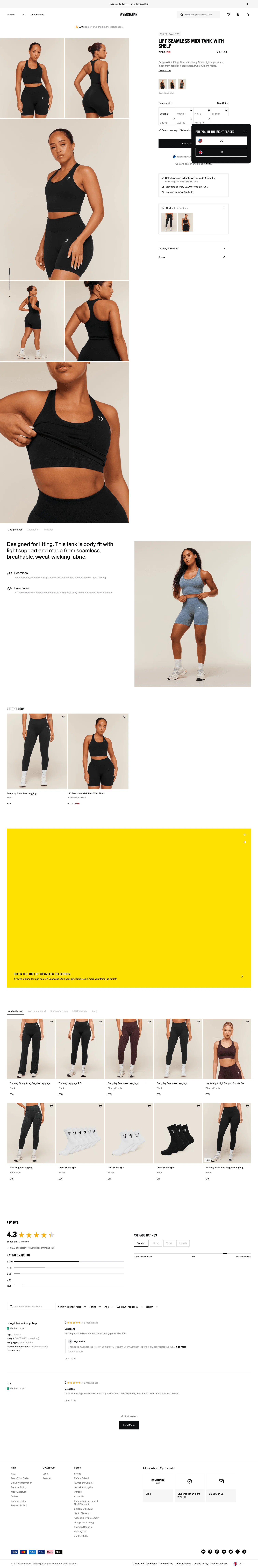 uk.checkout.gymshark.com/products/gymshark-lift-seamless-midi-tank-with-shelf-black-black-marl-ss25 on desktop