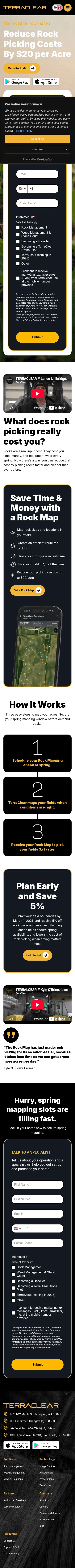 terraclear.com/book-now on mobile