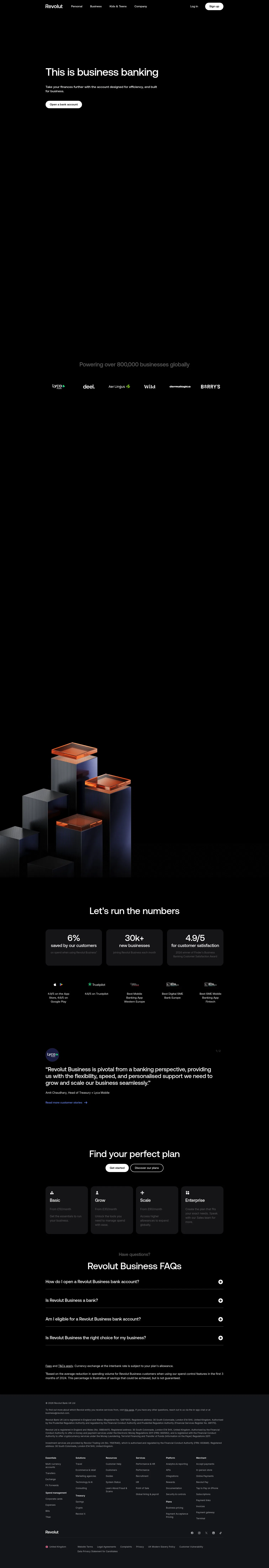 revolut.com/business on desktop, full screenshot