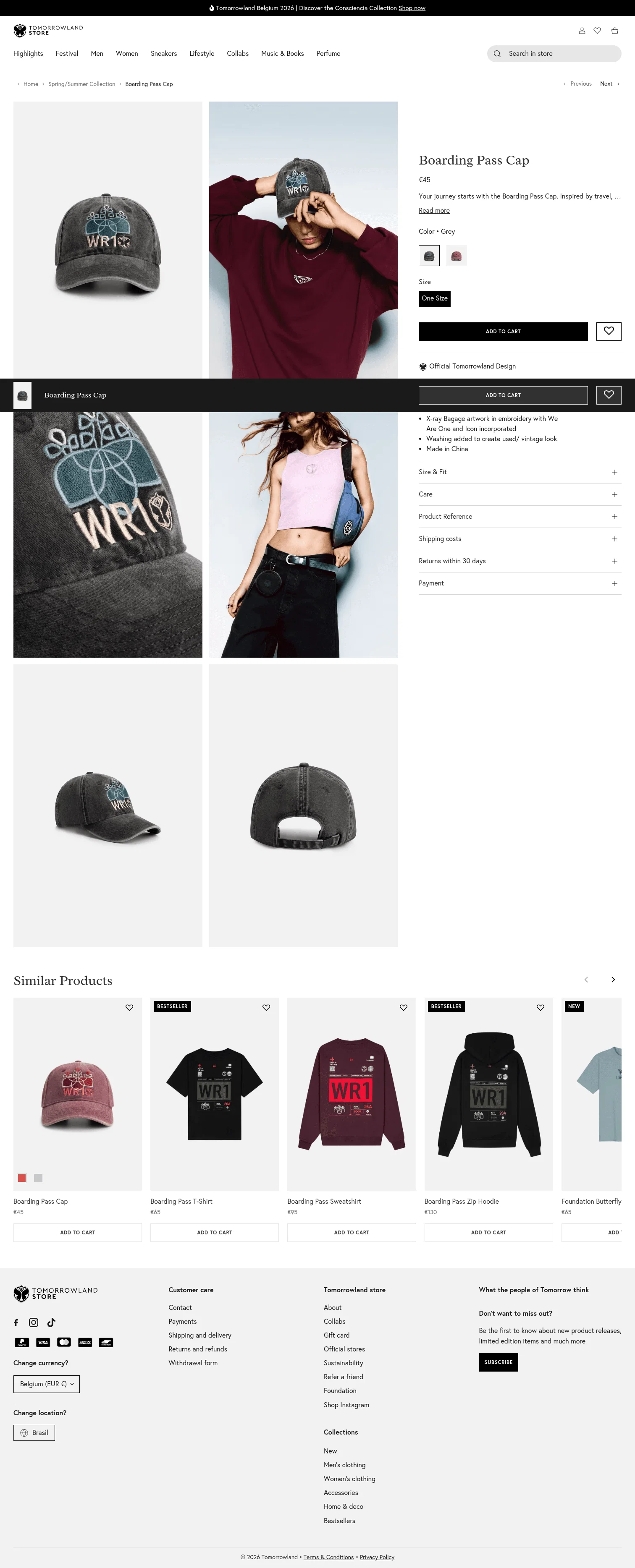 store.tomorrowland.com/en-nl/collections/spring-summer-collection-2026/products/boarding-pass-cap-grey on desktop