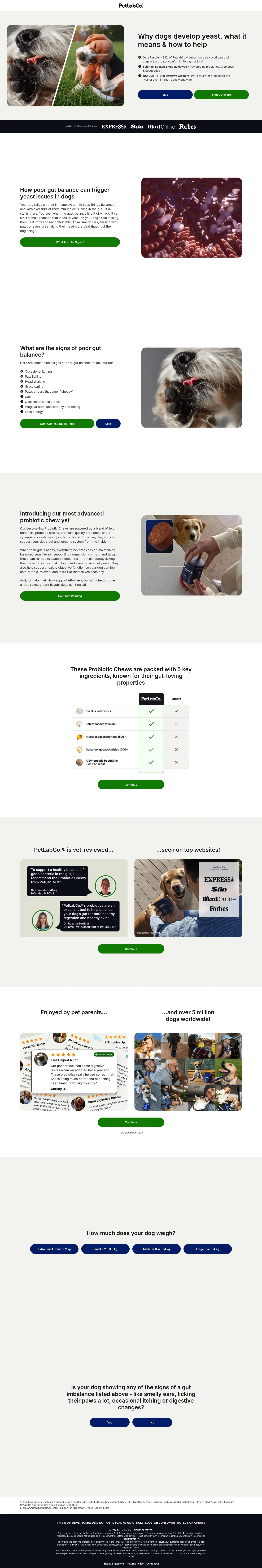 Petlab Co landing page