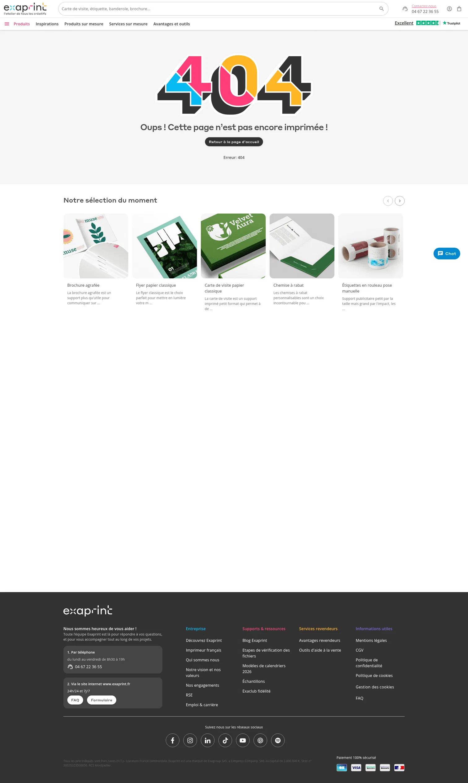 exaprint.fr/imprimerie-en-ligne/lp-200-etiquettes-pp-adhesives on desktop, full screenshot