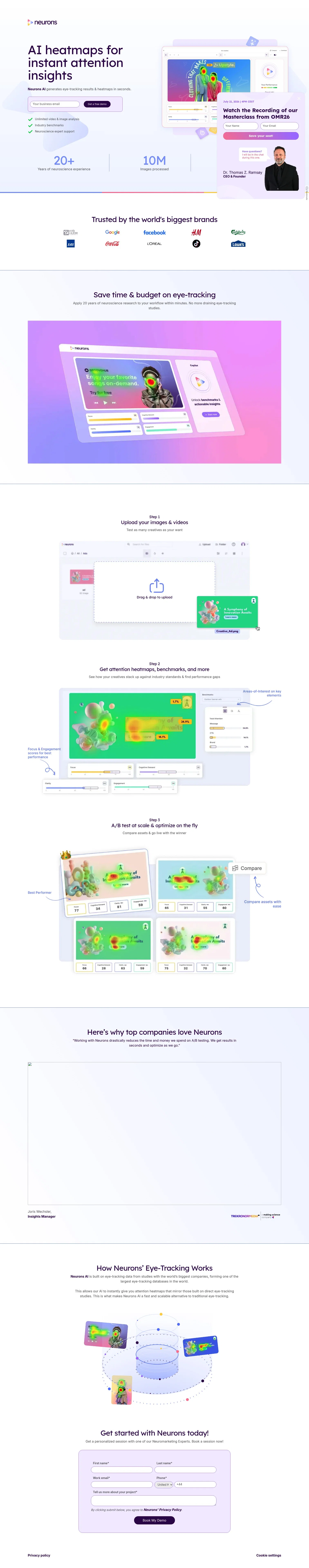 Neurons landing page