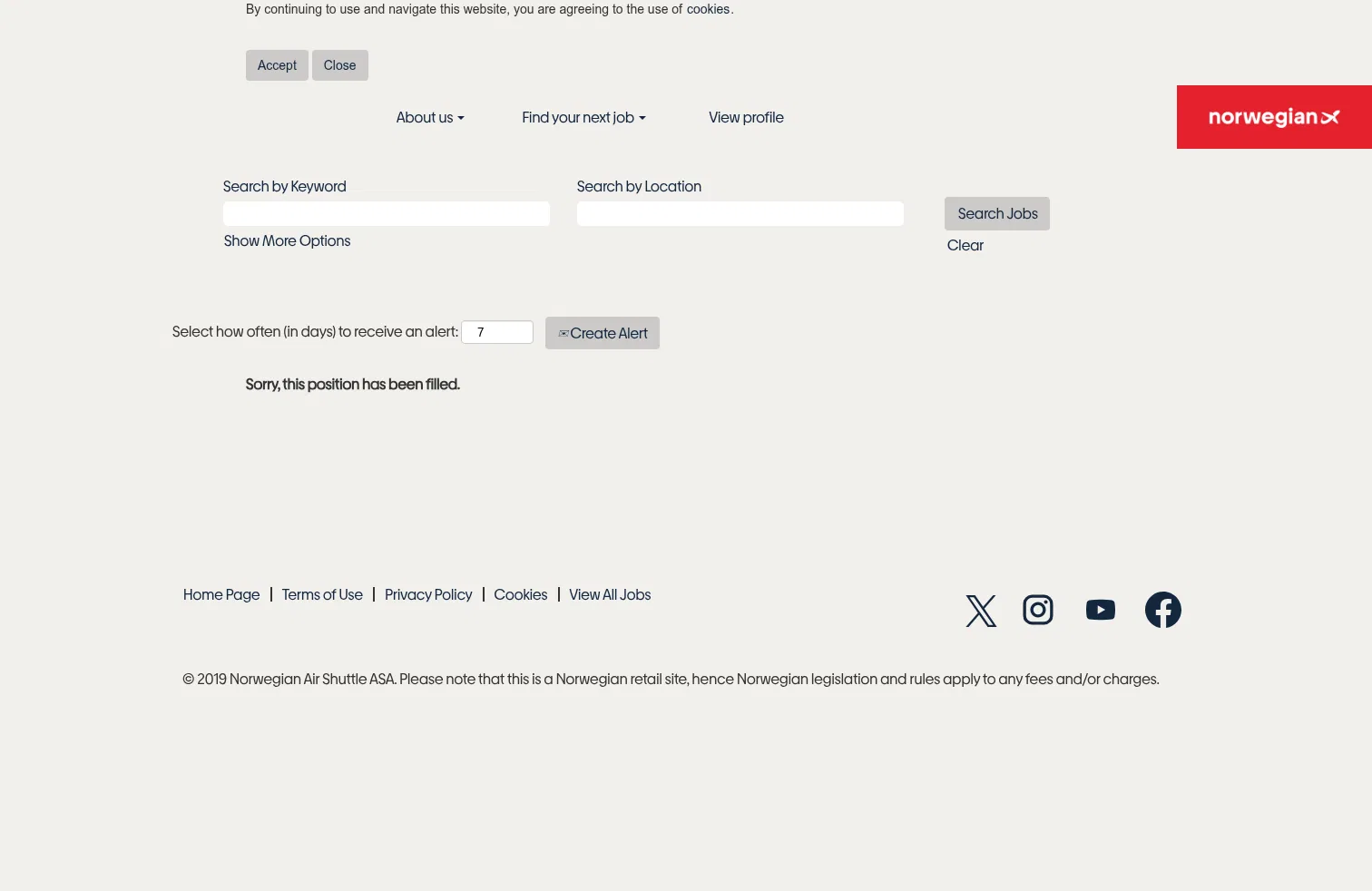 careers.norwegian.com/job/Riga-Team-Lead-Riga-Digital-Delivery-LV-1039/1369041557 on desktop, full screenshot
