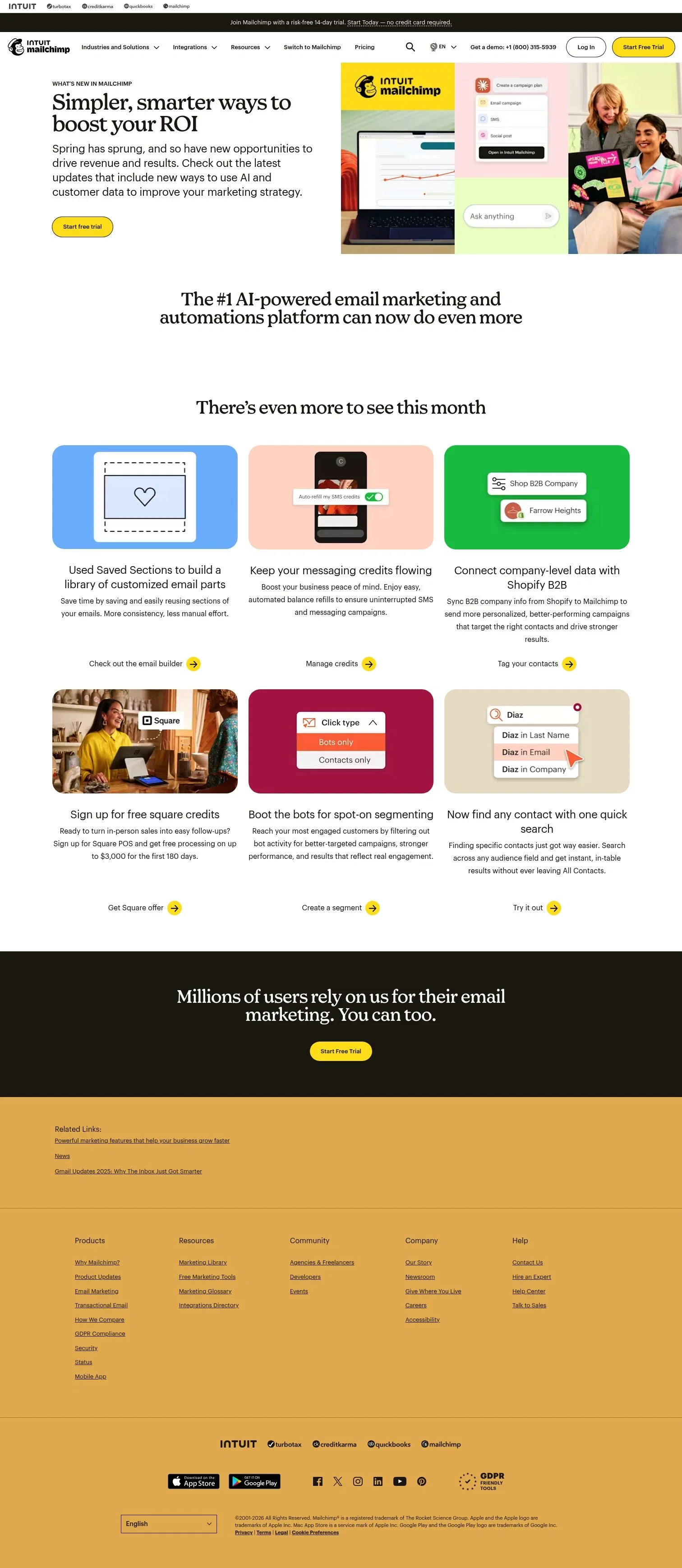 mailchimp.com/whats-new on desktop