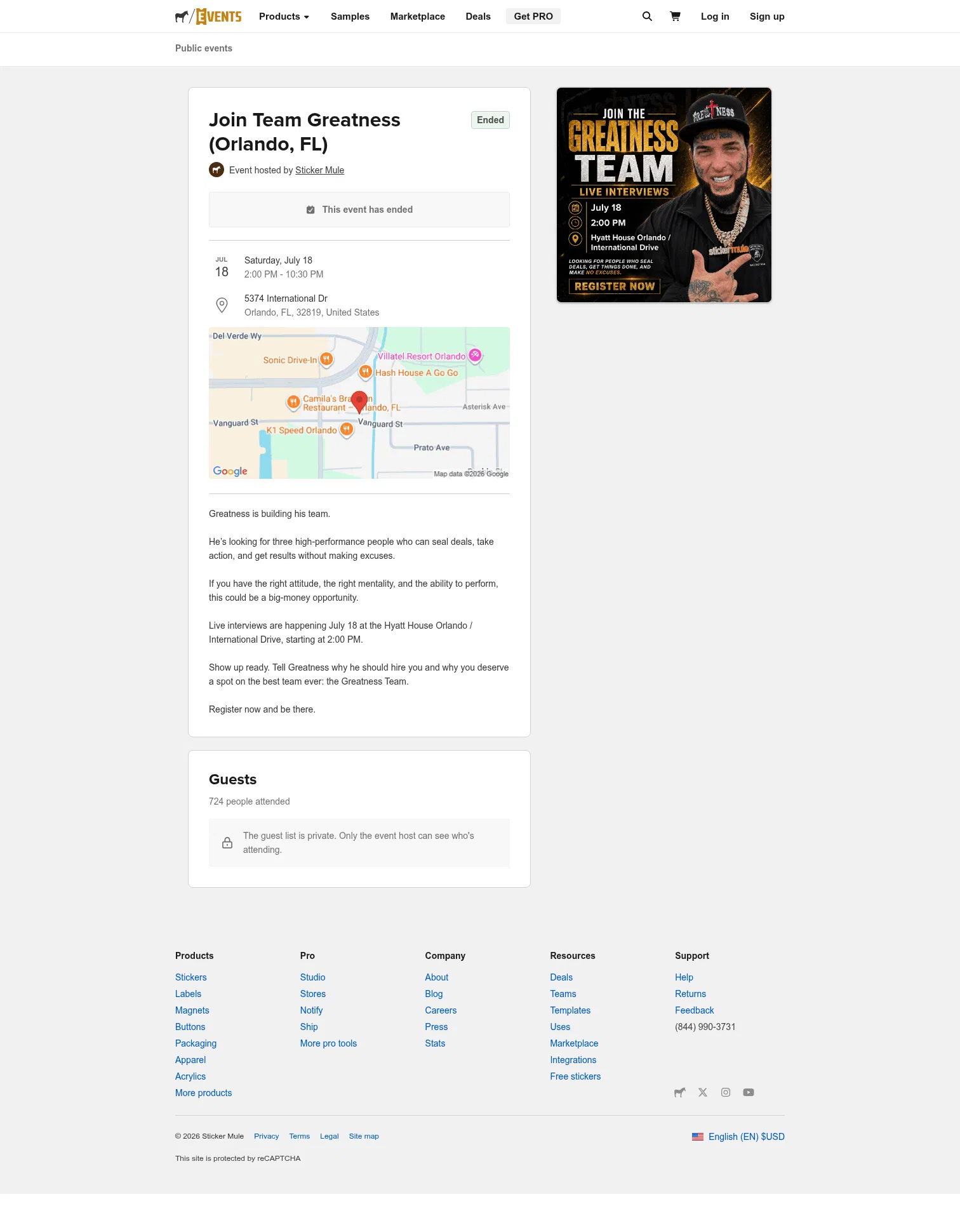stickermule.com/events/8123c163-317f-4337-b8ac-5933a1c9c2da on desktop, full screenshot