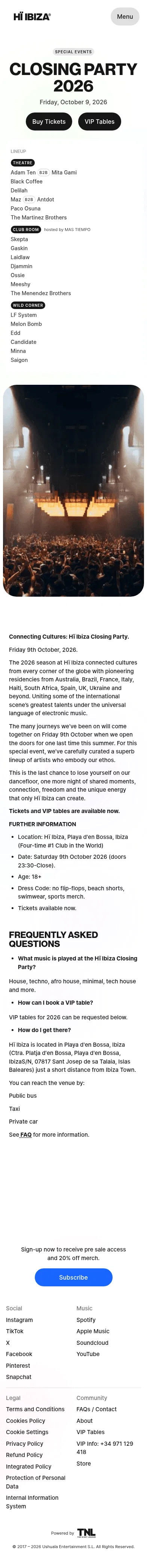 hiibiza.com/events/2026/hi-ibiza-closing-party/2026-10-09 on mobile, full screenshot