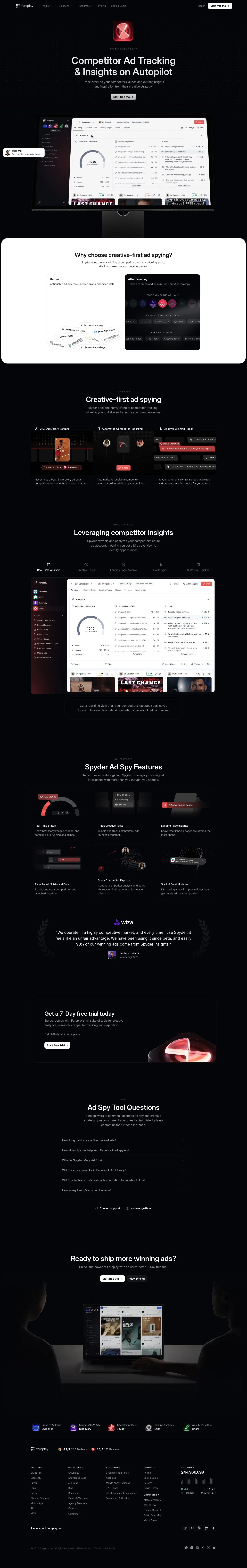 Foreplay.co landing page