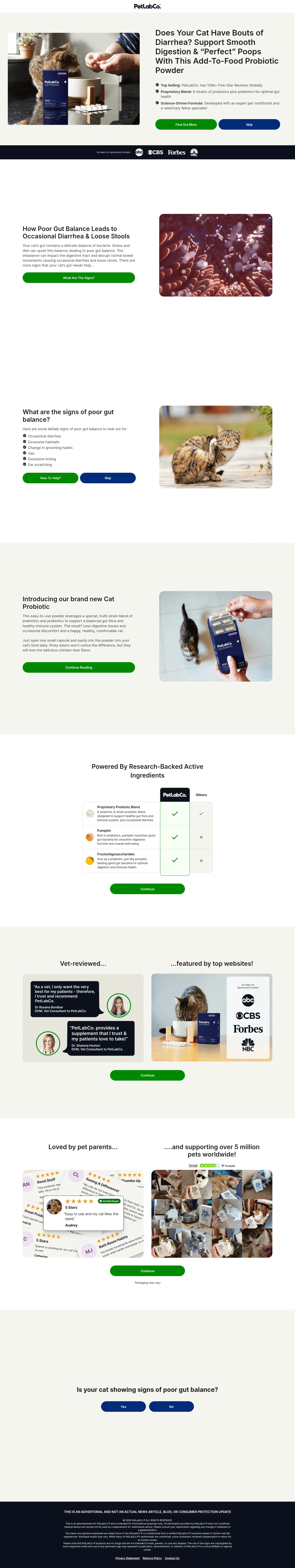 campaigns.thepetlabco.com/cp0d_quizw_diarrhea on desktop, full screenshot
