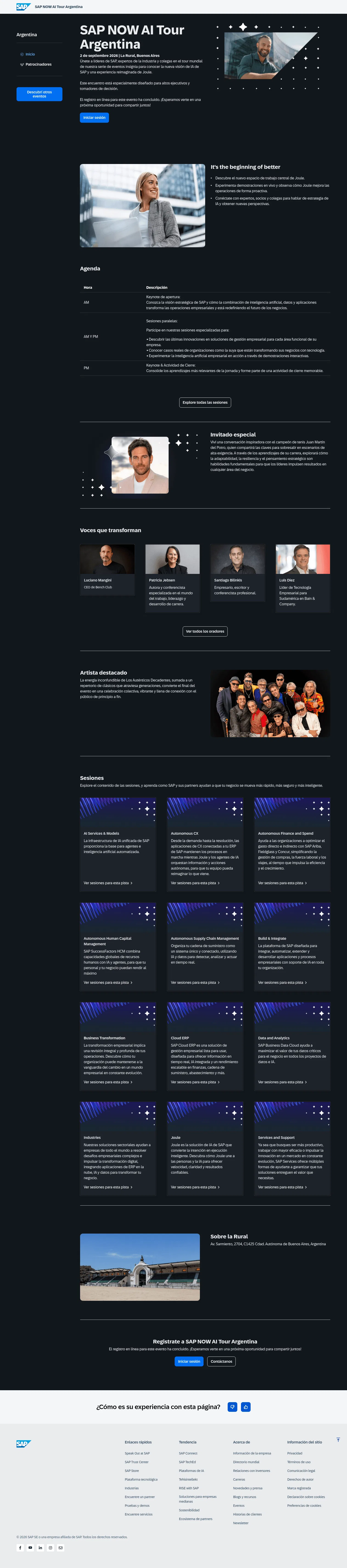 sap.com/latinamerica/events/sapnowargentina.html on desktop, full screenshot