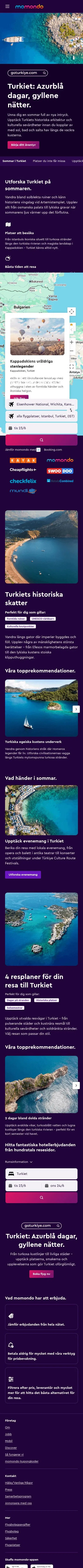 momondo.se/c/visit-turkey on mobile, full screenshot