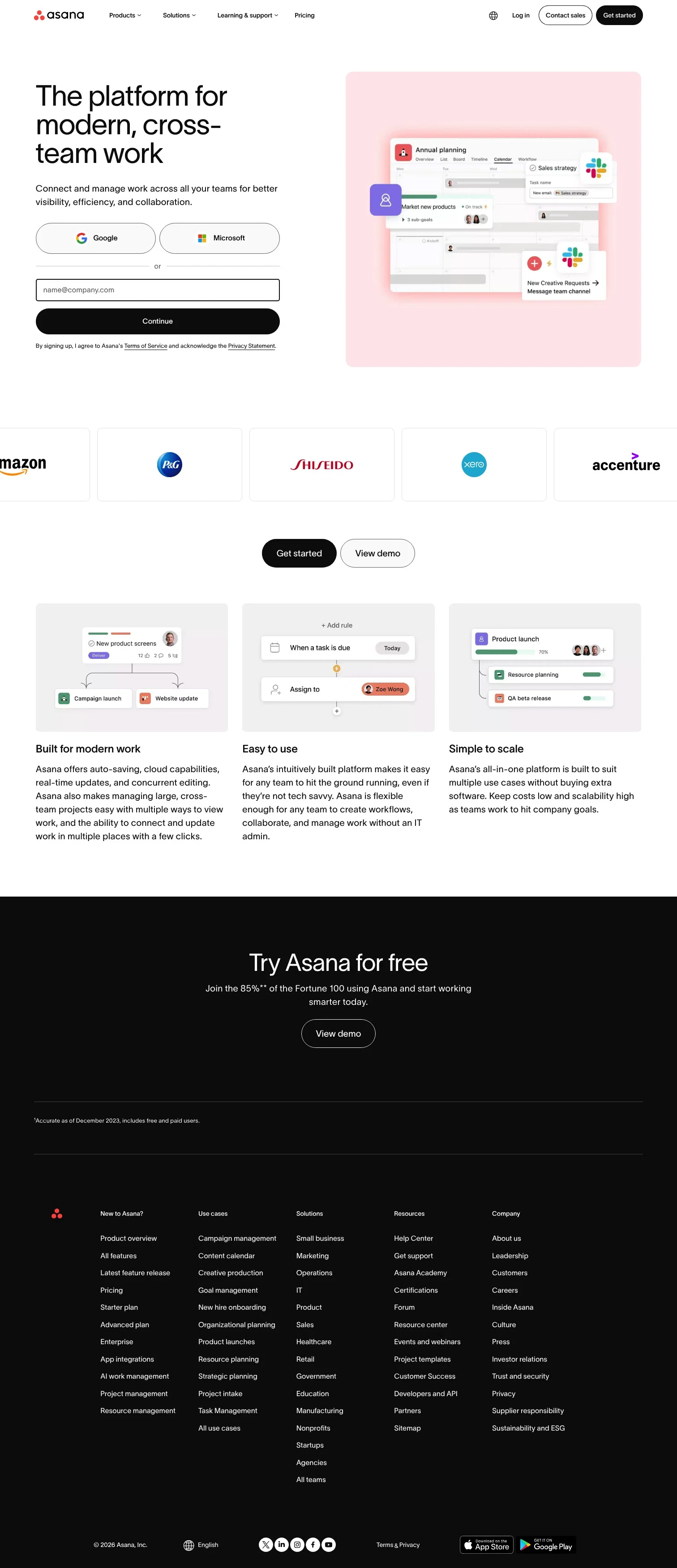 asana.com/campaign/try-asana on desktop