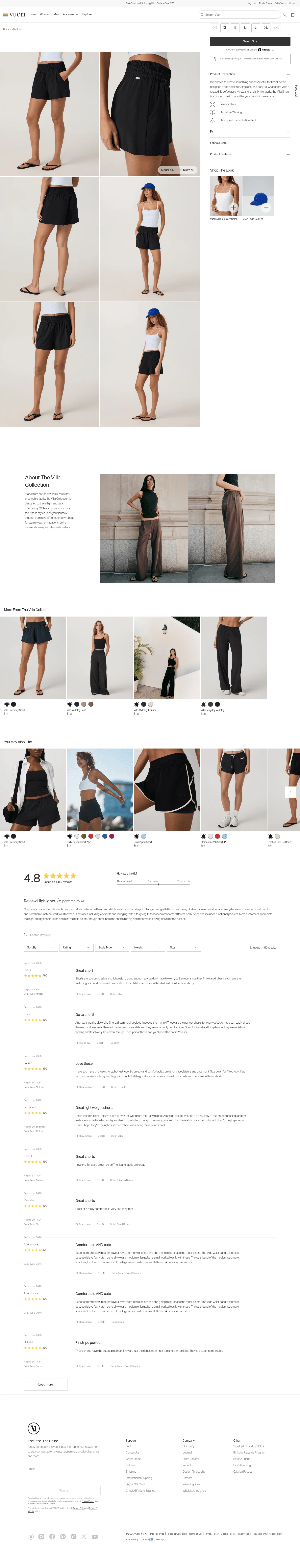vuoriclothing.com/products/womens-villa-short-black on desktop