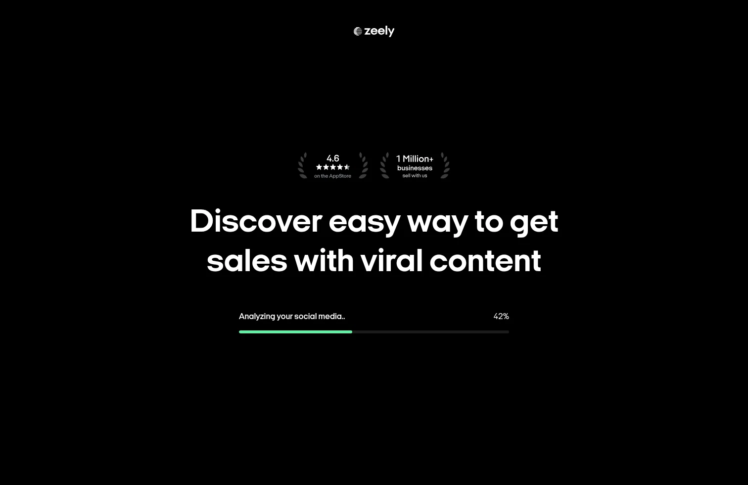 Zeely landing page