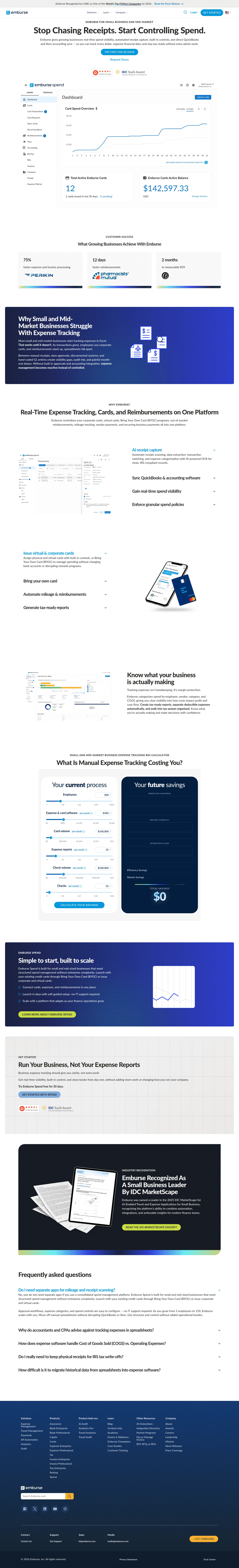 emburse.com/small-business on desktop