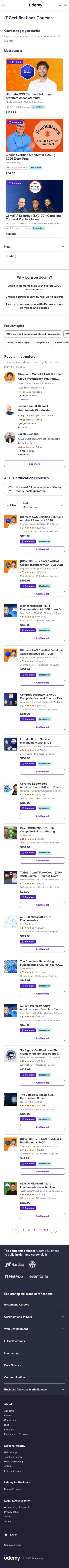 udemy.com/courses/it-and-software/it-certification on mobile, full screenshot