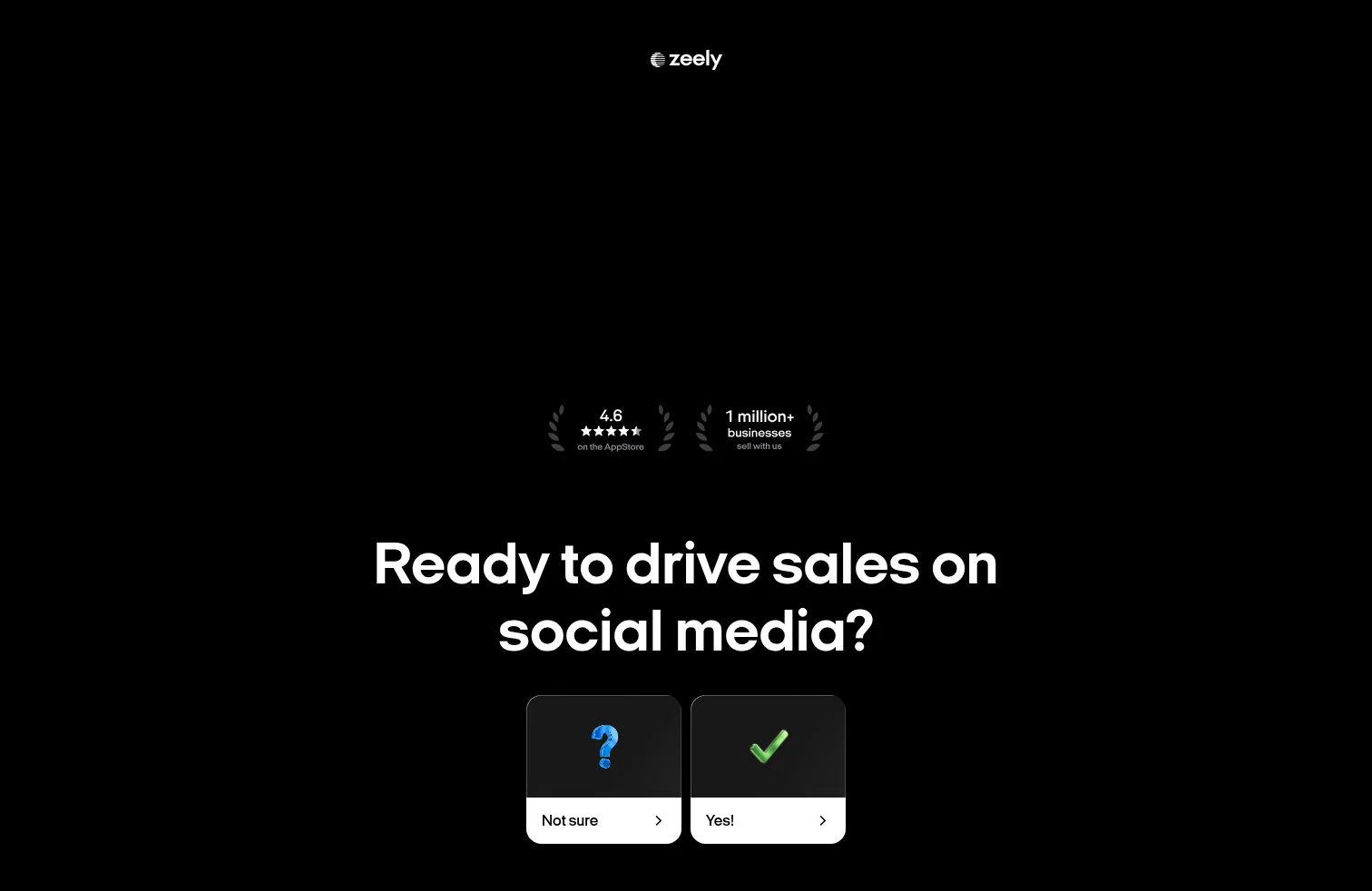 Zeely landing page