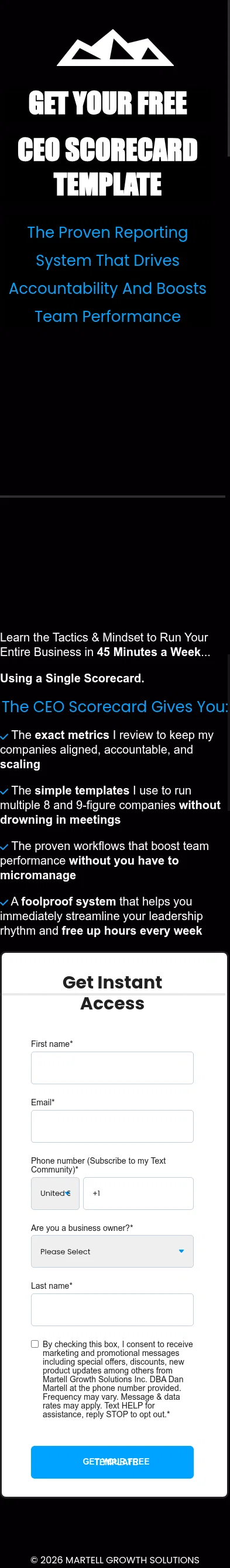 martellmethod.com/ceoscorecard-lp on mobile