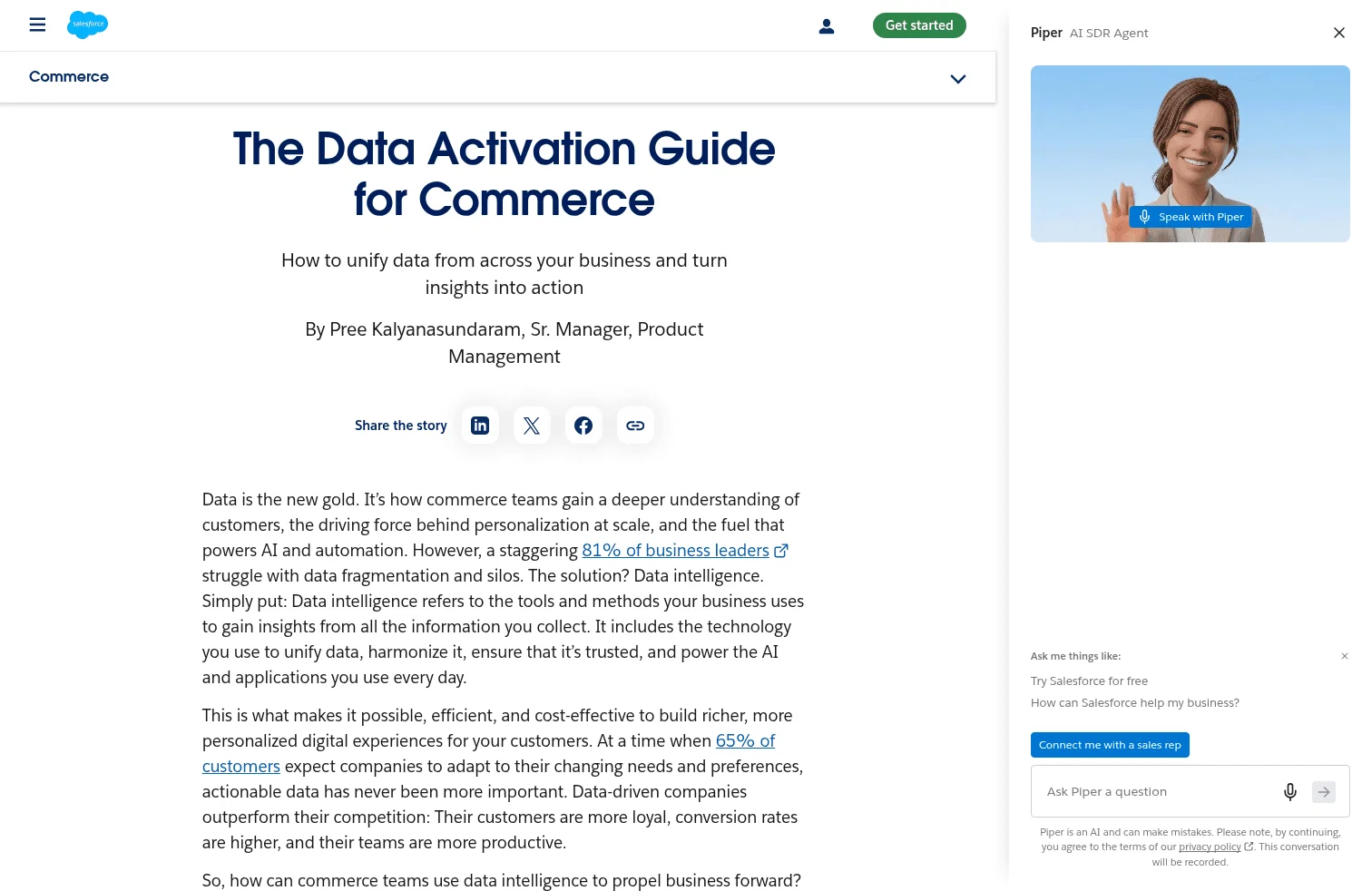 salesforce.com/commerce/data-intelligence on desktop
