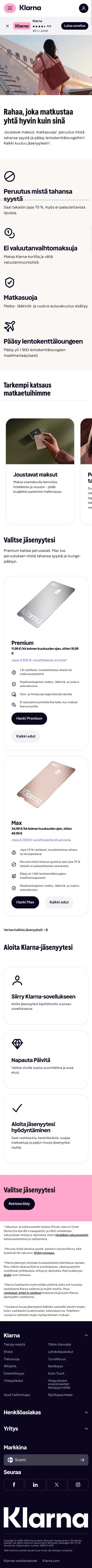 l.klarna.com/22XC/meta-travel-julia on mobile, full screenshot