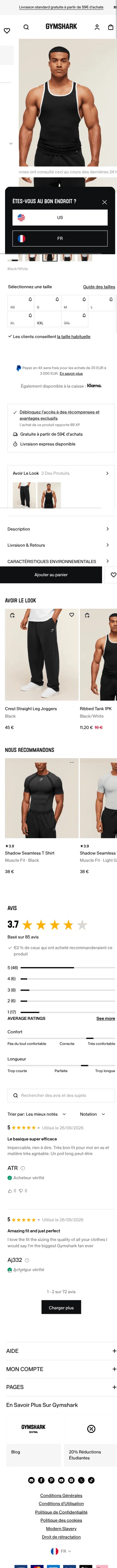 fr.checkout.gymshark.com/products/gymshark-ribbed-tank-1pk-sleeveless-tops-black-aw25 on mobile