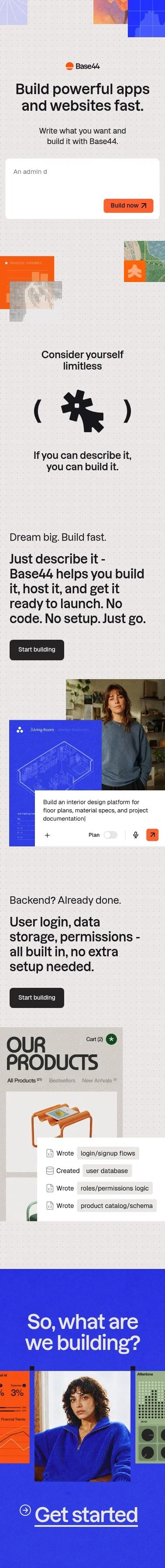 base44.com/lp-websites on mobile