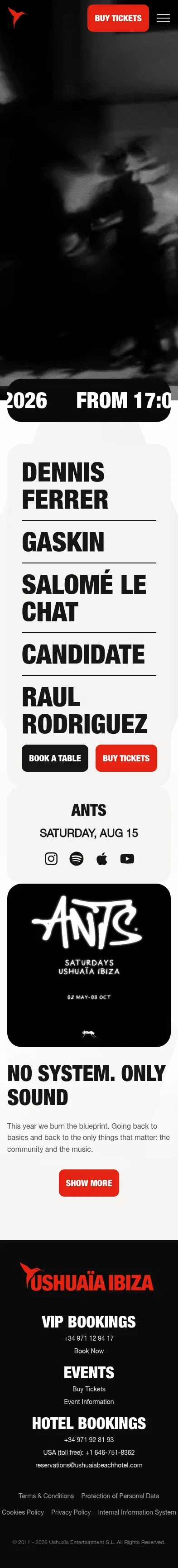 theushuaiaexperience.com/club/en/events/2026/ants/2026-08-15 on mobile, full screenshot