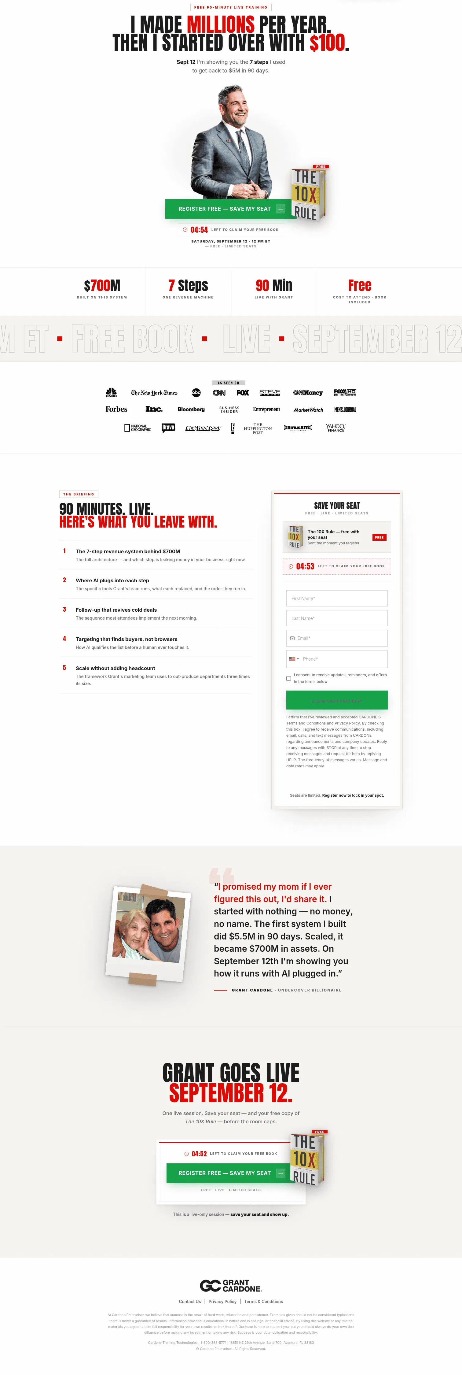 10xgc.grantcardone.com/guru on desktop, full screenshot