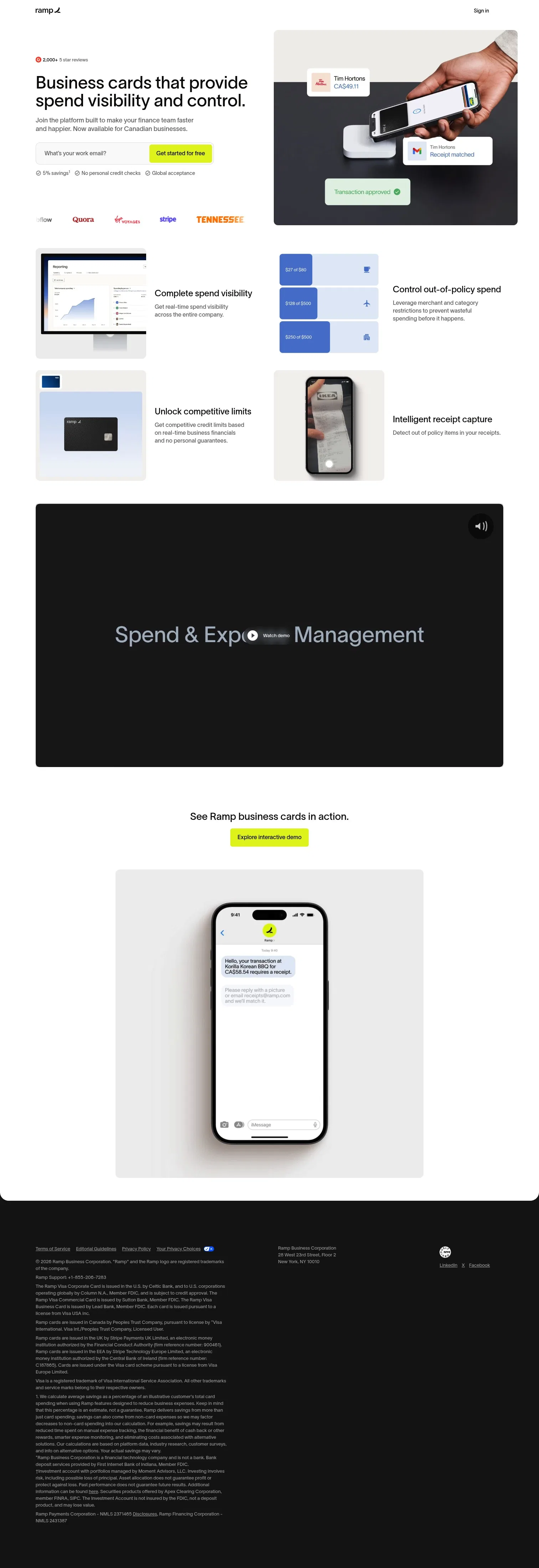 ramp.com/canada on desktop, full screenshot