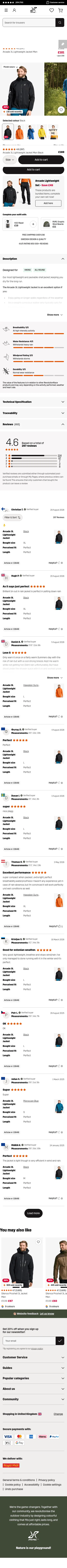 revolutionrace.co.uk/men/jackets/shell-jackets/arcade-3l-lightweight-jacket-men on mobile
