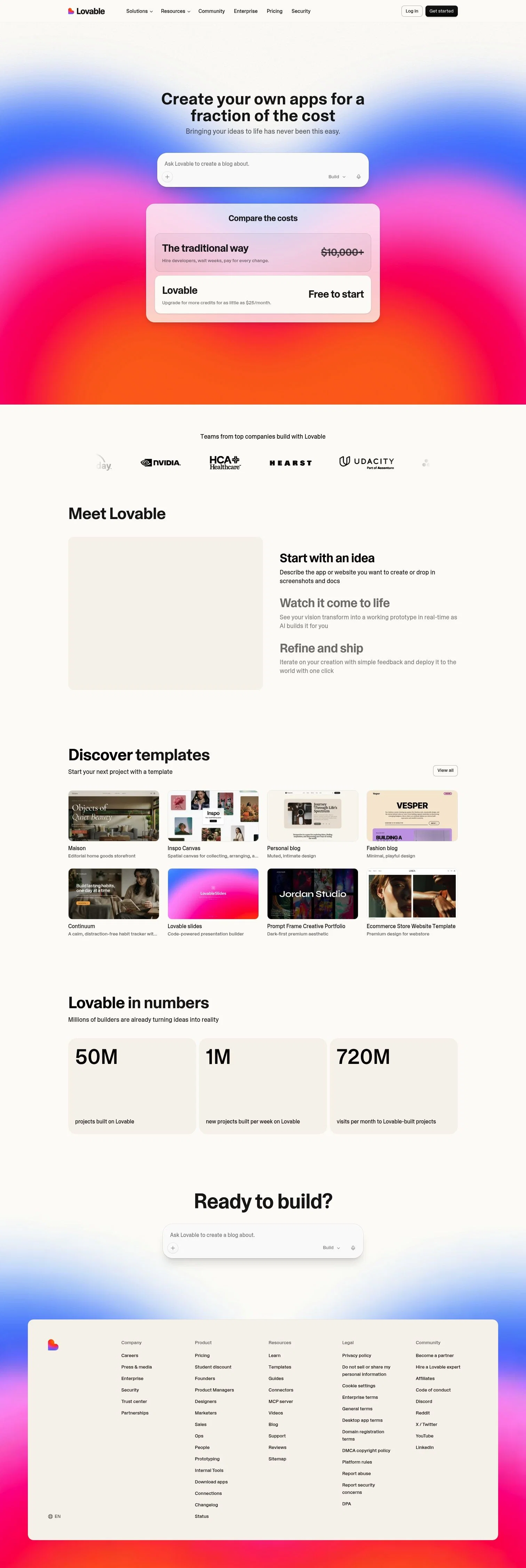lovable.dev/meta-apps on desktop