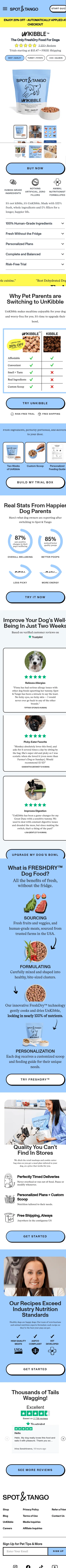 spotandtango.com/beef-and-barley on mobile, full screenshot