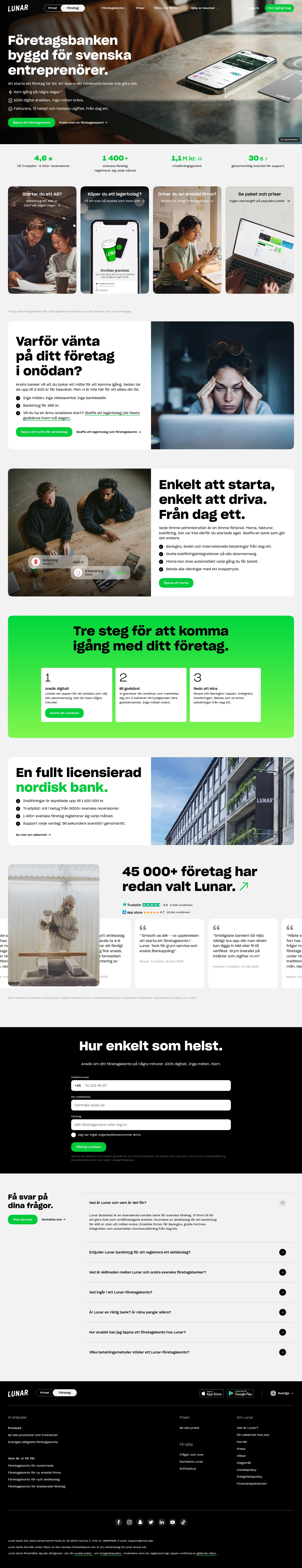 Lunar landing page