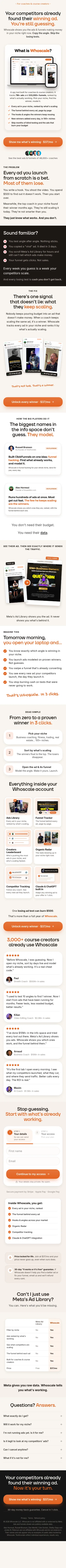 welcome.whoscale.io/f/adv3 on mobile, full screenshot