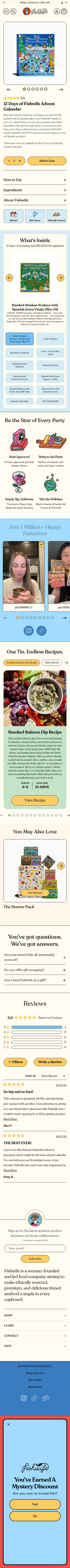 eatfishwife.com/products/12-days-of-fishwife-advent-calendar on mobile, full screenshot