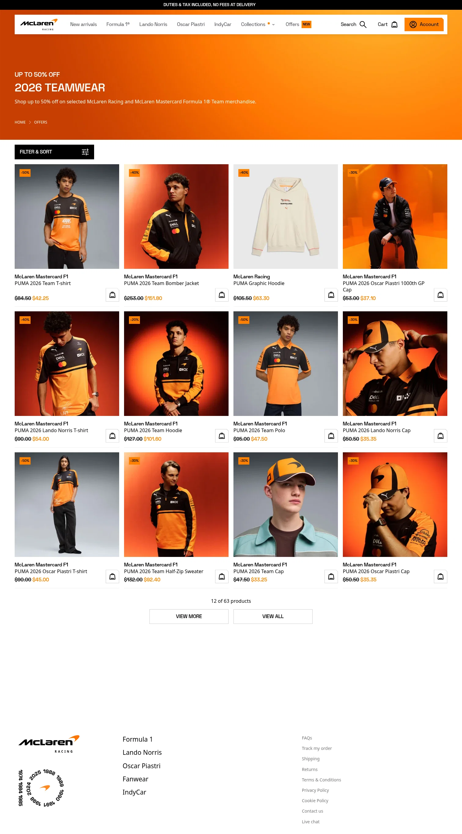 Mclaren landing page
