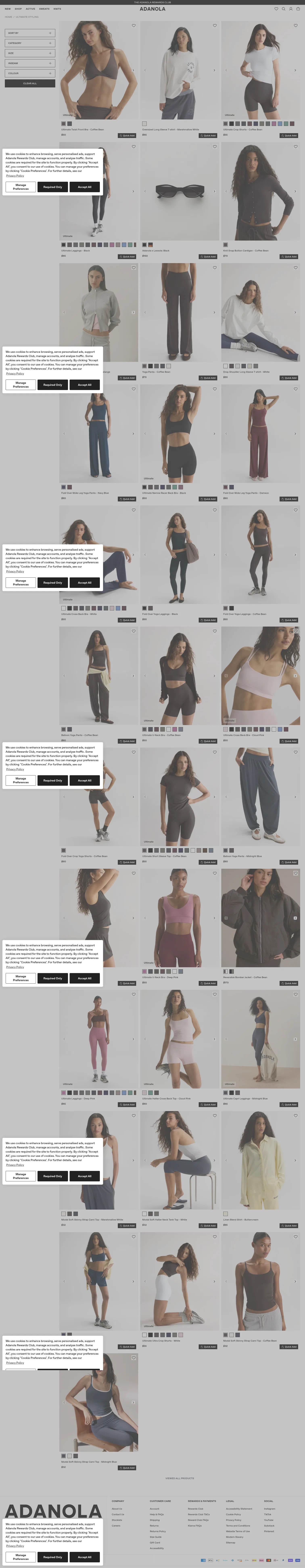adanola.com/collections/psocial-shop-8 on desktop, full screenshot