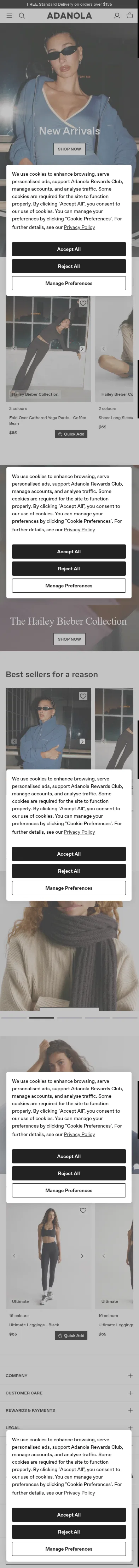 adanola.com on mobile, full screenshot