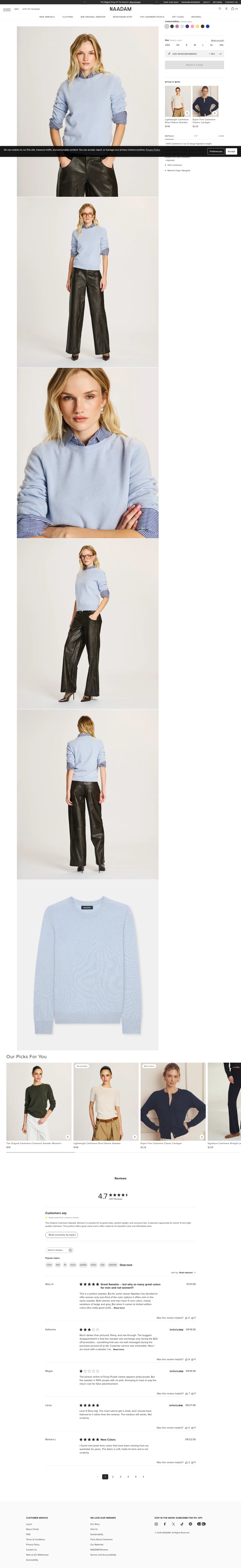 naadam.co/products/the-original-cashmere-crewneck-sweater-womens-1 on desktop, full screenshot