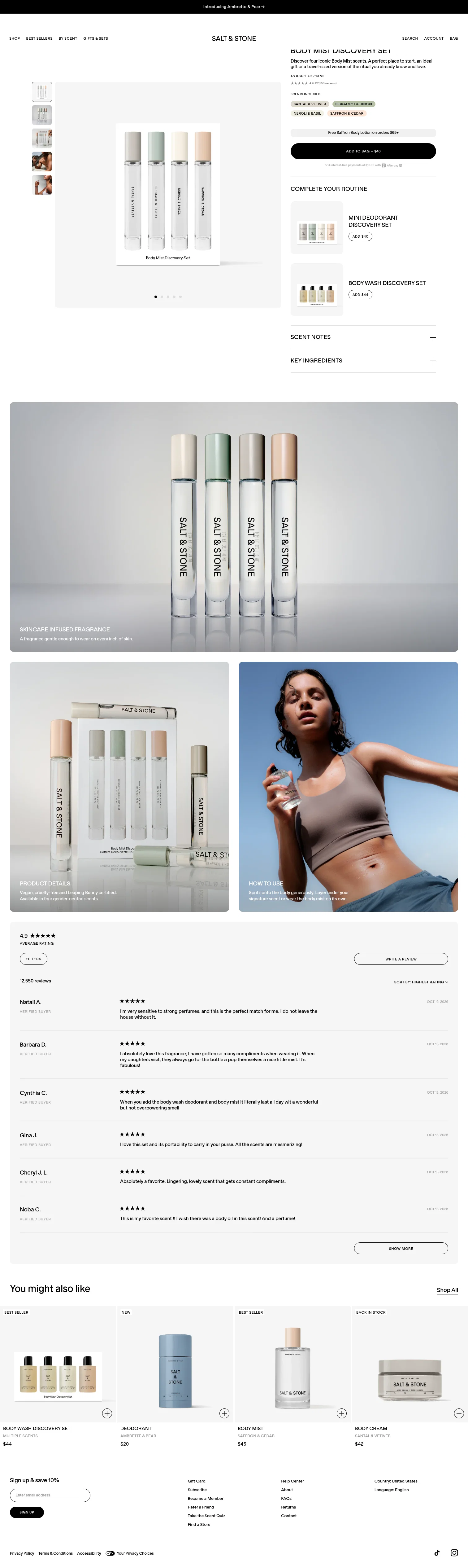 Salt & Stone landing page