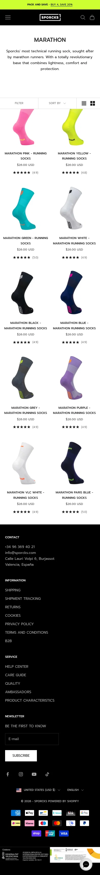 sporcks.com/collections/marathon-running-socks on mobile