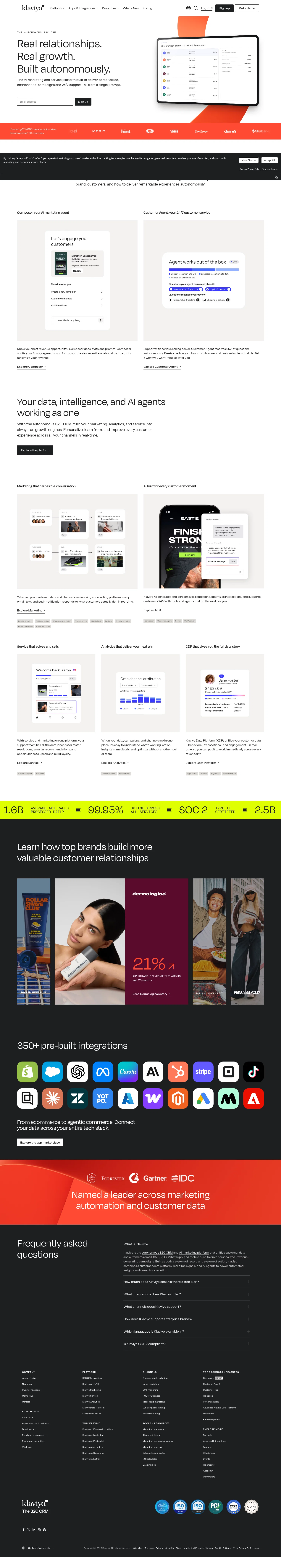 klaviyo.com on desktop
